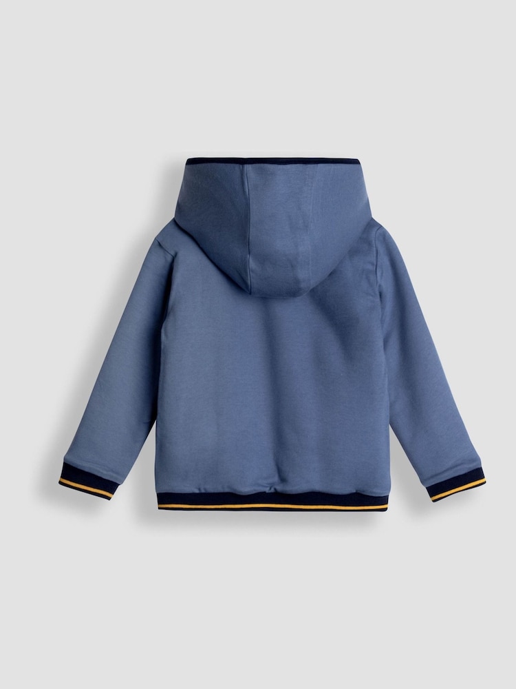 JoJo Maman Bébé Blue Giraffe Cosy Hoodie - Image 2 of 3