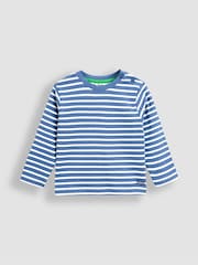 Jojo Maman Bébé Blue Classic Stripe Top - Image 1 of 3