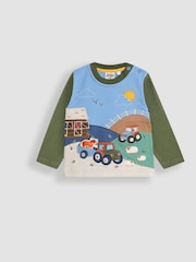 JoJo Maman Bébé Green Appliqué Scene Top - Image 1 of 3