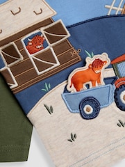 JoJo Maman Bébé Green Appliqué Scene Top - Image 3 of 3