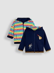 JoJo Maman Bébé Navy Blue Dragon Appliqué Hoodie - Image 1 of 10
