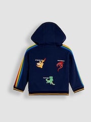 JoJo Maman Bébé Navy Blue Dragon Appliqué Hoodie - Image 4 of 10