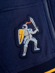 JoJo Maman Bébé Navy Blue Dragon Appliqué Hoodie - Image 7 of 10