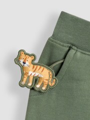 JoJo Maman Bébé Khaki Green Safari Appliqué Joggers - Image 2 of 3