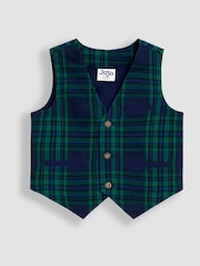 JoJo Maman Bébé Navy Blue 3-Piece Bow Tie Waistcoat & Shirt Set - Image 2 of 6