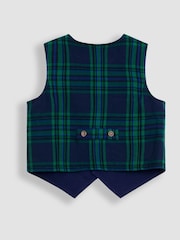 JoJo Maman Bébé Navy Blue 3-Piece Bow Tie Waistcoat & Shirt Set - Image 3 of 6