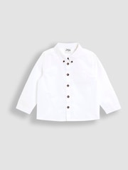 JoJo Maman Bébé Navy Blue 3-Piece Bow Tie Waistcoat & Shirt Set - Image 4 of 6