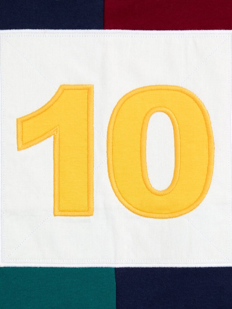 JoJo Maman Bébé Navy Appliqué Badge Rugby Top - Image 4 of 4