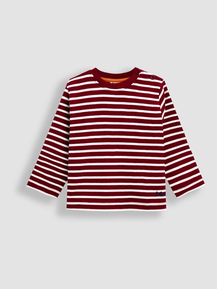 Jojo Maman Bébé Red Classic Stripe Top - Image 1 of 3