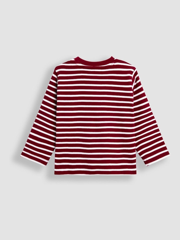 Jojo Maman Bébé Red Classic Stripe Top - Image 2 of 3
