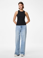 PIECES Black Jersey Vest Tops 2 Pack - Image 5 of 5