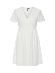 PIECES White Short Sleeve Broderie Anglaise Dress - Image 5 of 6