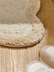 Light Natural Soft Scallop Washable Doormat - Image 4 of 8