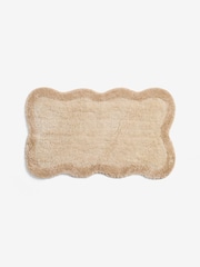 Light Natural Soft Scallop Washable Doormat - Image 6 of 8