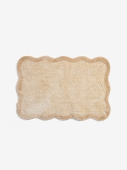 Light Natural Soft Scallop Washable Doormat - Image 7 of 8