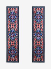 Set of 2 Blue Washable Bettie Floral Print Runner - Image 5 of 5