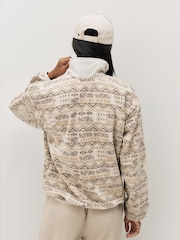 Columbia Sequoia Grove Printed Half Zip Brown Fleece - Image 2 of 4