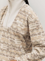 Columbia Sequoia Grove Printed Half Zip Brown Fleece - Image 4 of 4