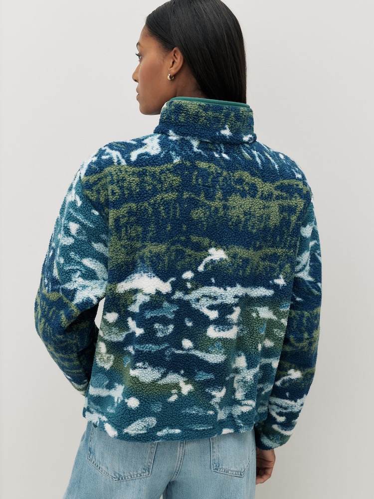 Columbia Blue Helvetia™ II Printed Cropped Half Snap Fleece - Image 2 of 5