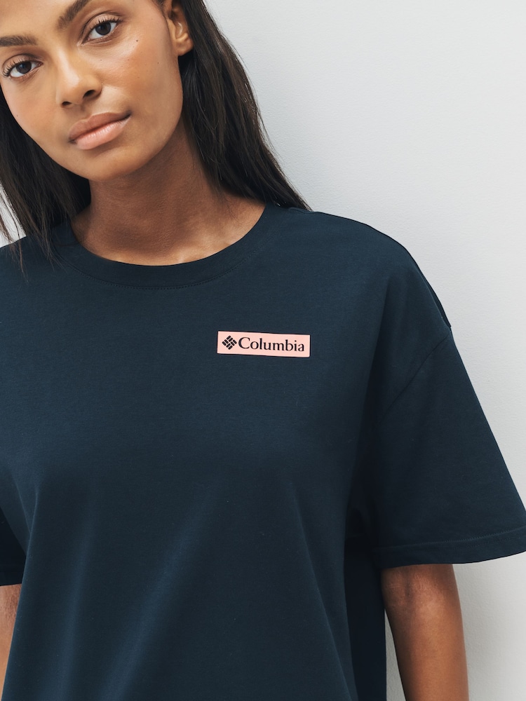 Columbia Rolling Bend™ Graphic Oversized Black T-Shirt - Image 4 of 4