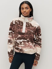 Columbia Helvetia™ II Printed Cropped Half Snap Brown Fleece - Image 1 of 5