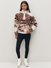 Columbia Helvetia™ II Printed Cropped Half Snap Brown Fleece - Image 3 of 5