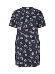 Yours Curve Pink 100% Cotton Disco Cowgirl Sleep Nighties 2 Pack - Image 7 of 7