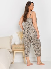 Yours Curve Animal Print Cami Crop Pyjamas Set - Imagem 2 de 5