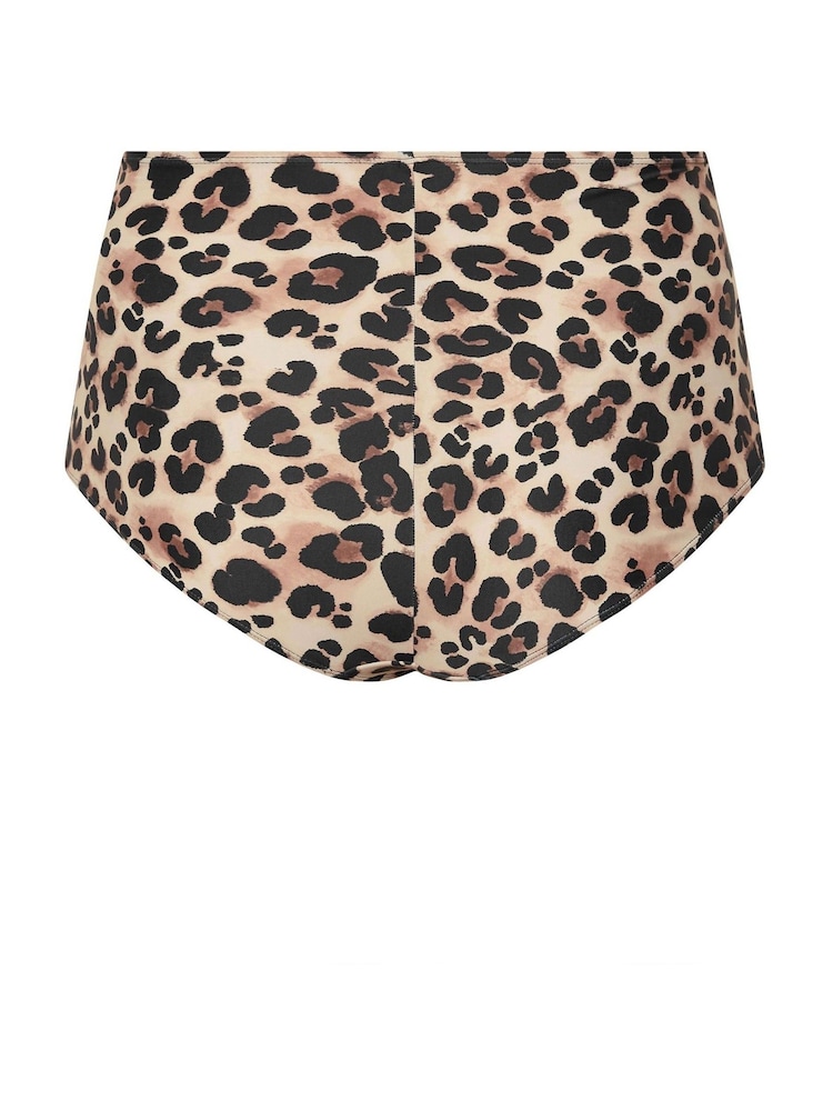 Yours Curve Black Animal High Waist Briefs - Image 7 of 7