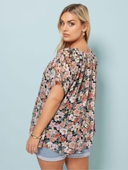 Schwarz - Yours Curve Boho Pintuck Blouse - Bild 4 von 5