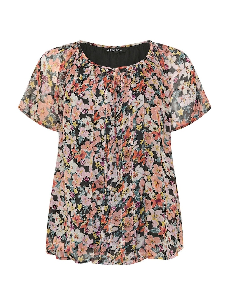 Schwarz - Yours Curve Boho Pintuck Blouse - Bild 5 von 5