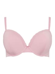 Yours Curve Pink Lace Trim T-Shirt Bras 3 Pack - Image 7 of 9