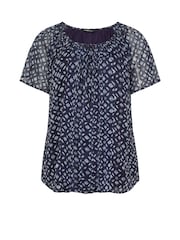 Blau - Yours Curve Boho Pintuck Blouse - Bild 5 von 5