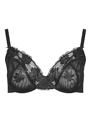 Yours Curve Black Embroidered Bras 2 Pack - Image 8 of 9