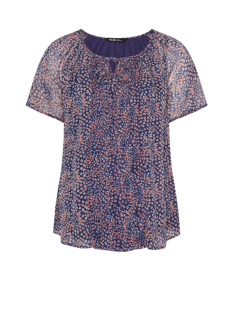 Hellblau - Yours Curve Boho Pintuck Blouse - Bild 5 von 5
