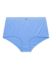 Yours Curve Blue Butterfly Full 100% Cotton Briefs 5 Pack - Image 8 of 9