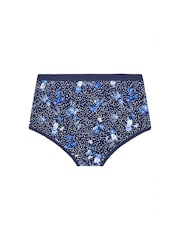 Yours Curve Blue Butterfly Full 100% Cotton Briefs 5 Pack - Image 9 of 9
