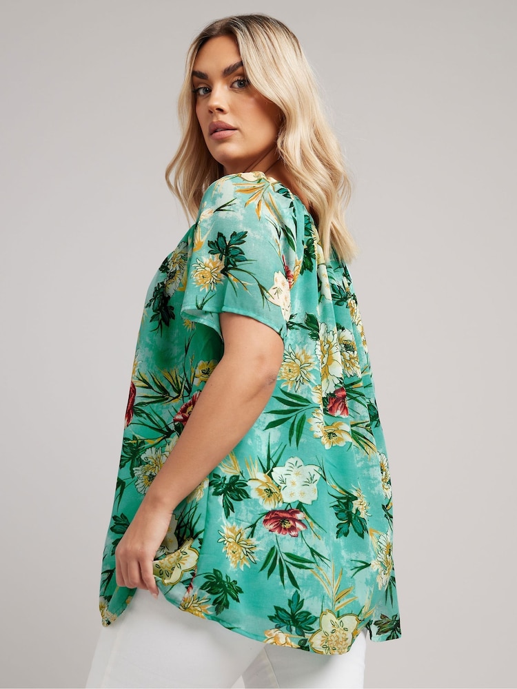 Dunkelblau - Yours Curve Boho Pintuck Blouse - Bild 2 von 5