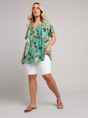 Dunkelblau - Yours Curve Boho Pintuck Blouse - Bild 3 von 5