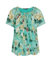 Dunkelblau - Yours Curve Boho Pintuck Blouse - Bild 5 von 5