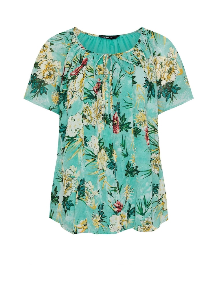Dunkelblau - Yours Curve Boho Pintuck Blouse - Bild 5 von 5