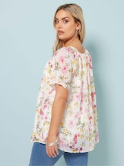 Natur - Yours Curve Boho Pintuck Blouse - Bild 4 von 5