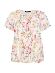 Natur - Yours Curve Boho Pintuck Blouse - Bild 5 von 5