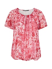 Dunkelrosa - Yours Curve Boho Pintuck Blouse - Bild 5 von 5