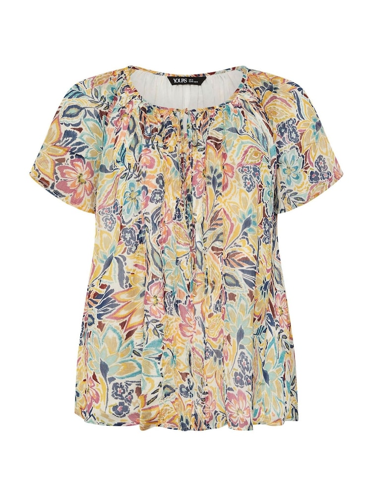 Gelb - Yours Curve Boho Pintuck Blouse - Bild 5 von 5