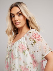 Weiß - Yours Curve Boho Pintuck Blouse - Bild 2 von 5
