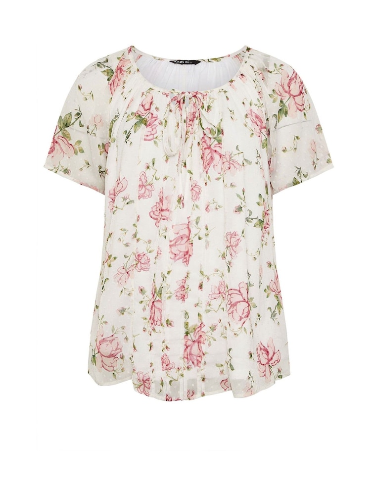 Weiß - Yours Curve Boho Pintuck Blouse - Bild 5 von 5