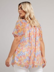 Pink - Yours Curve Boho Pintuck Blouse - Bild 3 von 5