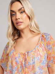 Pink - Yours Curve Boho Pintuck Blouse - Bild 4 von 5