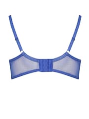 Yours Curve Blue Contrast Lace Plunge Bra - Image 5 of 5